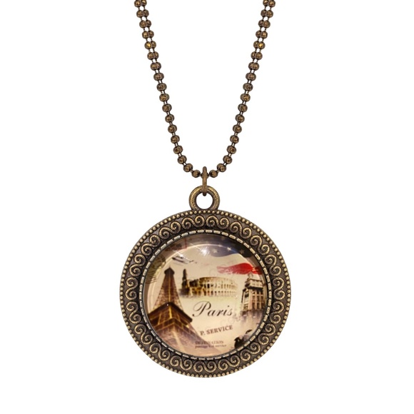 NWT Handmade One-of-a-Kind Eiffel Tower Pendant Necklace - Picture 1 of 1